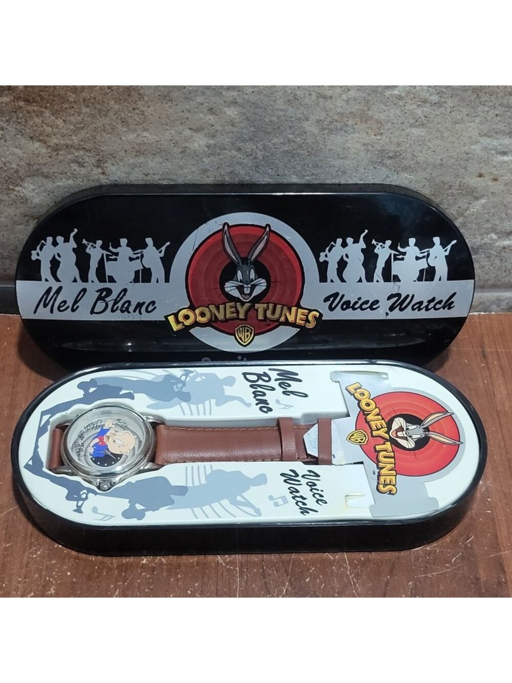 Vintage Armitron Looney Tunes Mel Blanc Porky Pig Voice Watch 1998 NOS